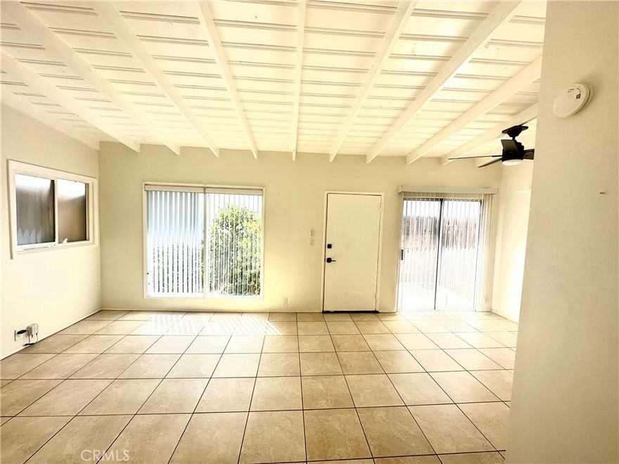 Live right in the heart of charming downtown San Clemente! This spacious 1 bedroom, 1 Bath unit has open beam ceilings, sliding door opens to private patio. Kitchen was just remodeled! Includes refrigerator. Rent includes, gas, water, trash, electricity, and gardener. Walk to restaurants, shopping, beaches and the San Clemente Pier. Take the Trolly to the outlet mall and various other stops in San Clemente. Driveway parking. Very quiet building. One of 3 units. No laundry on site, but laundry drop off & service is just a few blocks away.
