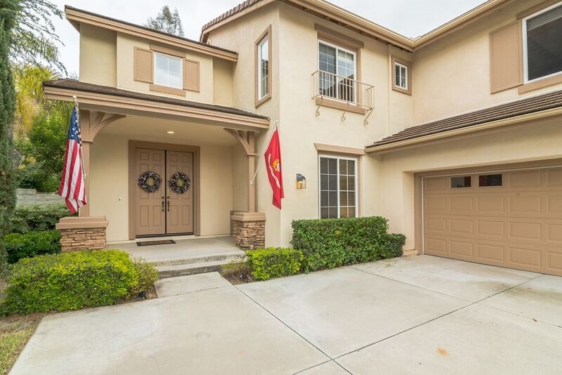 Welcome to this beautiful golf course view home nestled in the highly sought after gated community of Rancho San Pasqual. As you enter this home you will see through the picturesque windows stunning views of the golf course and your own sparkling solar heated pool and built in BBQ truly an entertainers delight. With 4 bedrooms, 3 bathrooms, an office and a 3 car garage there is plenty of space for all. This open floor plan offers high ceilings and shows light and bright. Hardwood floors downstairs. Neighborhoods: Rancho San Pasqual Equipment: Fire Sprinklers,Garage Door Opener,Pool/Spa/Equipment, Range/Oven Other Fees: 600 Sewer: Sewer Connected Topography: LL