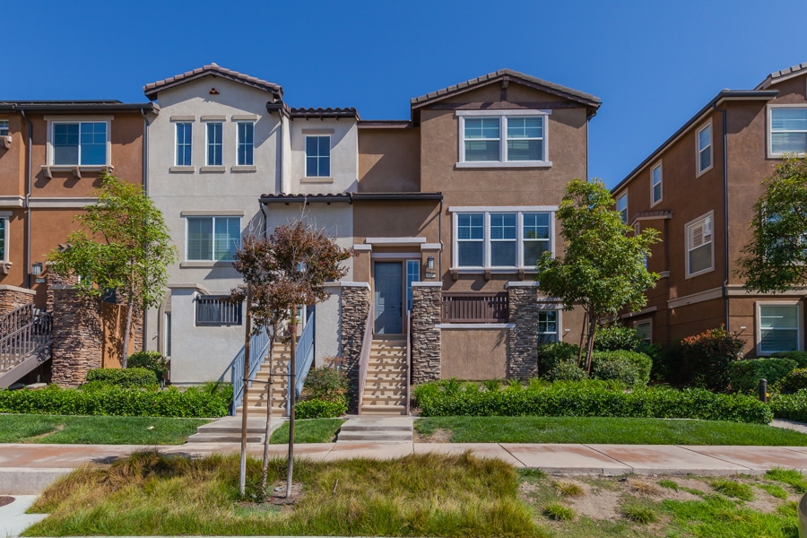 Back on Market Buyer didn't Perform.Gourgeous Detached Townhouse! Move in Ready in the Family Friendly Community of Riverwalk. Watch 4th of July Fireworks & Enjoy Park Views from Front and Back Patios. Many Upgrades including Marble Floors, Granite Counters, Stainless Steel Appliances,Fans/Lights in Bedrooms,Breakfast Nook overlooks open area, Pantry, Water Softener, Etc. Across from Y.M.C.A, Sports Complex, & City Park. Walking distance to excellent schools & Shopping & Dining. Must see to appreciate. Lots of Street Parking right in front on Riverwalk Drive, Community Pool & Park. Excellent location for families and 10 minutes from 125 & 52 Freeways. 2-Car Garage plus 1-Guest Parking Permit.. Neighborhoods: Riverwalk Equipment: Garage Door Opener, Range/Oven Other Fees: 0 Sewer: Sewer Connected Topography: LL