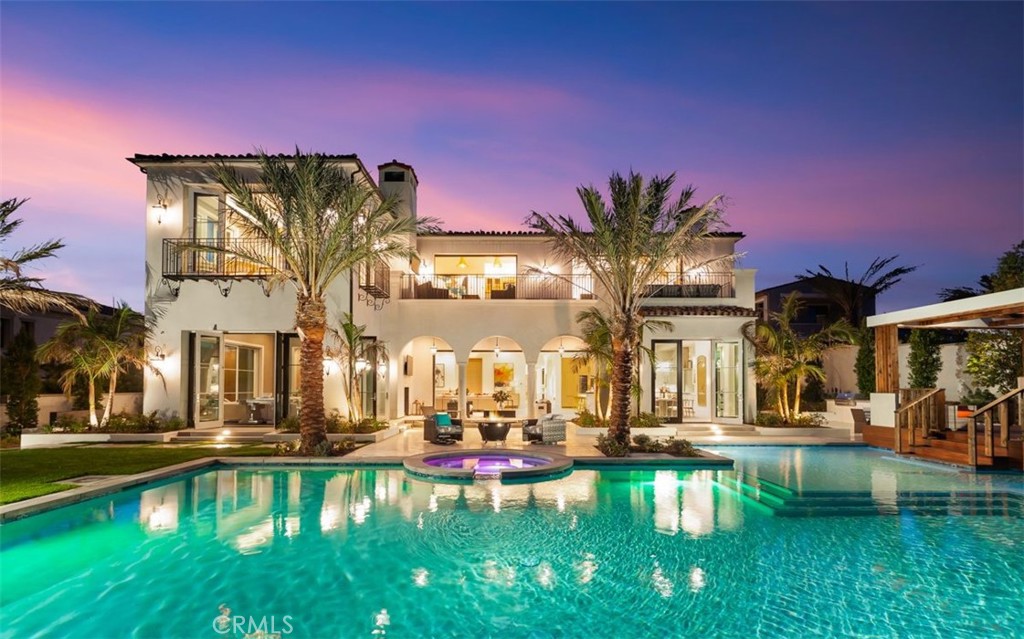 Stunning Santa Barbara style estate in the coveted custom section of Crystal Cove.
This amazing home features 6 bedrooms suites, 9 bathrooms and a guest house with separate entrance. A total living space in of 10,679 sf. 9,906 +/- sf of interior space and 773 sf of beautiful loggias.
You will be in awe of the chefs kitchen. With an open floor plan, there are views around every corner of the canyon and ocean.
The pool has a Baja lounge with a complete cabana with a bar/ledge that steps into the pool.
This home is near to Crystal Cove beach, hiking trails, Crystal Cove promenade and much more. Professionally designed interior and exterior makes this home a stunner!