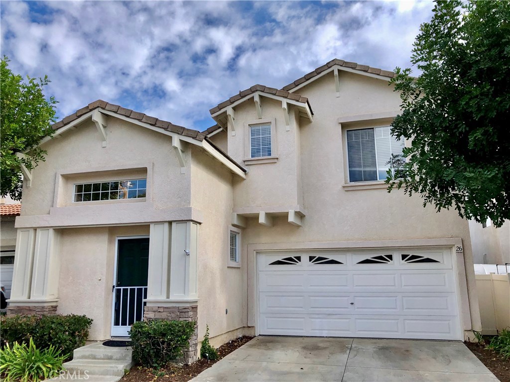 Welcome to this nicely upgraded 3 bedroom home with loft in the gated community of San Simeon. Wonderful located above town center and easy walk to schools, parks and so much more. This updated home has been recently freshened with newer carpet and white cabinets. Kitchen and baths have all been updated with granite counters, upgraded fixtures and faucets. The main living area is open and has lots of natural light. The large kitchen has been enhanced with fresh white paint, new hardware and has plenty of cabinet and counter space. The master bedroom features a larger walk-in closet and dual vanity sinks. The loft is a perfect place for second family / media area, office, playroom or work out area. This home has been re-piped. The back yard has no one directly behind you giving a little more privacy. The succulent garden, artificial turf and vinyl fence make this a low maintenance yard. This is one of the large yards in the community so there is plenty of space for family BBQ's and entertaining friends and family. Lots of storage in the garage which is key these days. There are excellent schools K-8 right down the street, no having to drive and drop off. This home is in wonderful condition and is move in ready!