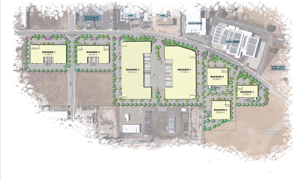 Paso Commons, Building 3
Paso Commons located on the central coast of CA in Paso Robles, with major highway access between San Francisco, Los Angeles and the Central Valley. Available Space From 12,000 to 420,000 SF. Build-To-Suit Opportunities: C3/PM Zoning allows for wide array of uses. Perfect for all warehousing and distribution uses as well as light manufacturing. The Hub for The Wine Industry, Leading Industrial Companies & More. Paso Commons features best-in-class industrial architectural design, soaring ceilings, expansive warehouses, customizable creative offices, and large truck courts featuring dock high and ground level loading.