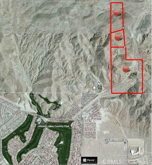 Total of 117.25 acres. APN 671-230-004 is 72.25 acres, APN 671-220-005 is 31.88 acres and APN 671-220-006 is 13.12 acres. The subject property is located on Annandale Road just North of Desert Hot Springs city limits. This location would lend itself to a master planned community consisting of residential and hospitality developments.