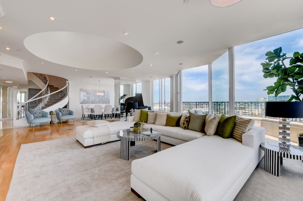 Imagine waking up to stunning views of world famous Balboa Park and the city below. Located atop the iconic Park Laurel building in Bankers Hill, this exquisite 2 story penthouse offers a flowing open floor plan perfect for entertaining. Sweeping 180 degree views along with multiple balconies for relaxing. Expansive master suite offers a private balcony, spa inspired bathroom, fireplace, and large custom walk-in closet. Private interior elevator, grand foyer, 24 hour concierge and privacy awaits. Step off your own private elevator into the luxurious foyer, as you are greeted by some of the best views in San Diego. The master suite offers stunning views of Balboa Park, a spa-like bathroom with dual fireplace, private balcony and a large walk-in closet. The exquisite interior offers a large chef's kitchen with Viking appliances, hardwood floors, surround sound, and large open areas perfect for entertaining. Soaring ceilings, custom lighting and exquisite chandeliers lend to an ambiance that will satisfy the most discerning buyer. Park Laurel is situated in the heart of Bankers Hill and is only a short walk to fine dining, night life or a quick uber to San Diego’s Gaslamp district, Zoo, Little Italy, the convention center and International airport. Step out the front doors of Park Laurel’s luxurious lobby into the world famous Balboa Park, The Old Globe Theatre, museums and more.. Neighborhoods: Bankers Hill Complex Features: ,,,,,,, Equipment: Fire Sprinklers Other Fees: 0 Sewer: Sewer Connected Topography: LL