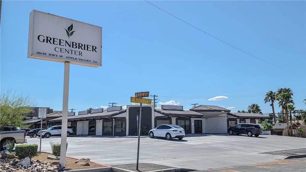 Welcome to the Greenbrier Center, a beautiful, well-maintained medical/office building in Apple Valley!
These 3 suites comprise a combined total of ±6,918 SF and would be perfect fit for a physical therapy practice, personal fitness training or medical / office space. The suites can be demised to meet the needs of multiple users. The current configuration features 2 front office areas, a waiting room, 4 restrooms, 2 offices,3 PT rooms, a small conference room, storage and areas with an open floorplan.
This property is in close proximity to: Starbucks, Jersey Mikes, Saint Mary Medical Center, Car Wash, Nektar, and many established medical practices.
The adjacent space includes an indoor, inground swimming pool* which can also be made available.
*Pool will need to be remodeled to meet current required municipal standards.