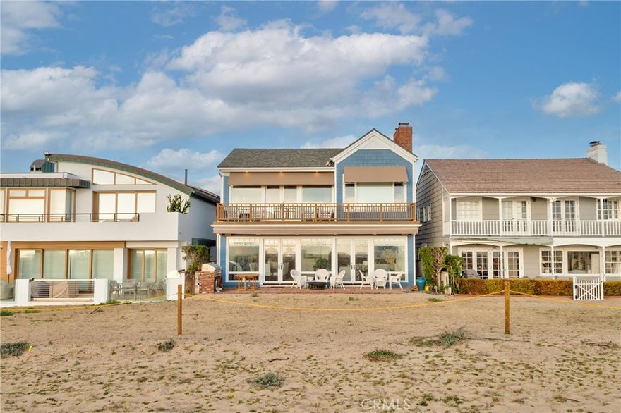 Explore life in Newport’s coveted Peninsula Point. This single-family estate is located on the sand beyond the busy boardwalks with views of natural sand dunes and the Pacific Ocean.   Upstairs, the master suite offers unobstructed ocean views, Catalina Island views, and simply majestic California sunsets.  With over 4600 square feet of living space, this exceptionally appointed, professionally designed four-bedroom, 6 bathroom home is a perfect escape. Downstairs features a modern chef’s kitchen with a built-in six-burner Viking Stove, a Sub-Zero refrigerator, a built-in wine fridge, and a marble backsplash. The ocean-facing dining and living rooms are highlighted by coffered ceilings and a used-brick fireplace.  Also downstairs is a generous-sized private bar with a kegerator–perfect for hosting your own happy hours! Outside find a private, ocean-facing patio with BBQ and room for dining al fresco with friends and family.  Located just down the street from the surf-famous wedge and Jetty View Park.