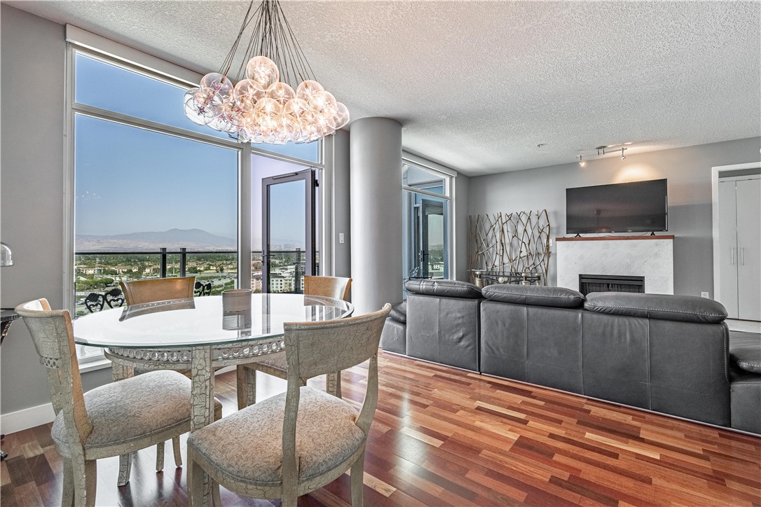 Fully Furnished Condo with open air balcony! 2 bedrooms with a Den that can be used as additional bedroom or office. Fully Furnished with Best Views in building because of 16th floor central location. Floor-to-ceiling windows with excellent cabinetry and beautiful hardwood floors. Marble and granite baths, stainless steel appliances and recessed lighting throughout suite. Concierge service on main floor with security throughout building, gated entry, hot tub, swimming pool, gym, children's play area, BBQ huts! It does not get better than this! 2 garage parking spots. Walking distance to some of Irvine's best restaurants, Starbucks in plaza next door, same with North Italia, LA Fitness, Panini Cafe, Ruth Chris, Mother's Market, Chase Bank, and many more. **Home has different better electronic Sofa now - not the one shown in pictures**