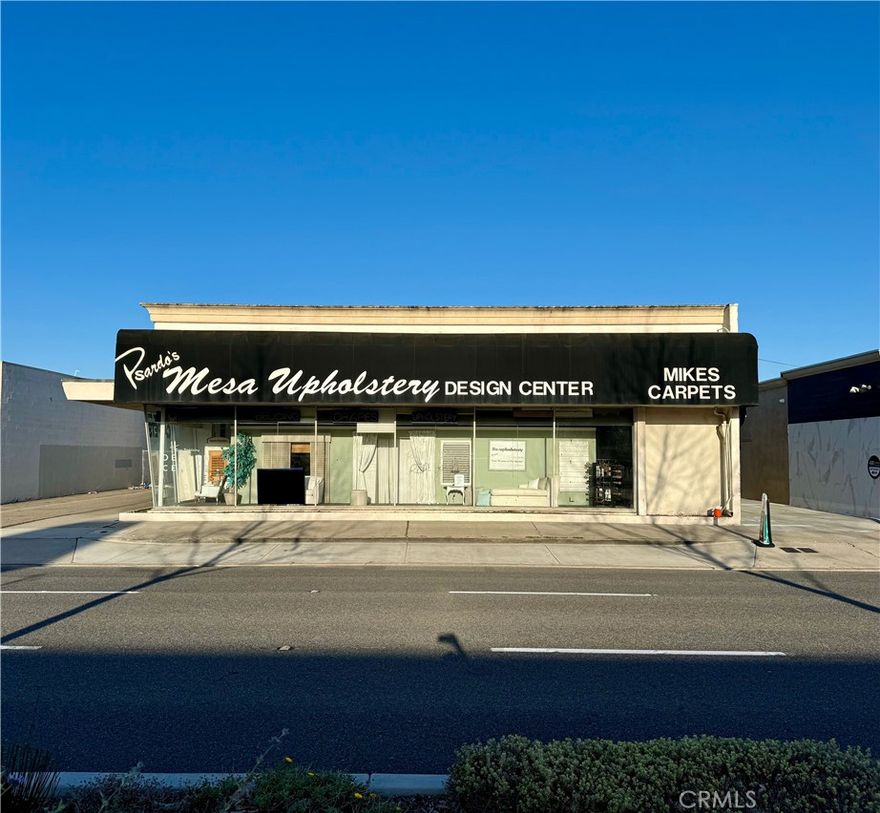 Introducing Mesa Upholstery's prime commercial sublease opportunity in Costa Mesa, California! Nestled at 1998 S. Harbor Blvd., this property is a beacon for entrepreneurs and business owners seeking an unbeatable location. With a staggering 12,000,000 cars passing by annually, your brand will enjoy unparalleled visibility, ideal for businesses reliant on foot traffic.

Featuring 58 feet of street frontage without setbacks, this property ensures maximum exposure to passing traffic. Strategically positioned in vibrant Costa Mesa, renowned for its arts scene, shopping, dining, and proximity to major urban hubs and beaches, this location promises to draw both residents and visitors alike.

Zoned as a Local Business District (C1 Zoning), this property offers flexible zoning and uses tailored to community needs. Perfect for retail stores, restaurants, and showrooms, it also boasts ample parking with 55 spaces available (5.22 per 1,000 SF), accommodating the needs of diverse businesses.

Currently, the property's primary tenant seeks a replacement space, while the secondary tenant's lease for the parking lot can be canceled with a 30-day notice by the primary tenant. This presents ample time for tenant improvements for a new tenant desiring full control of the building and parking, or for two tenants wishing to split the building and parking separately.

In essence, seize the opportunity to lease this prime location offering robust demographics, top-notch amenities, ample parking, and flexible zoning. Establish your business in this thriving community today!