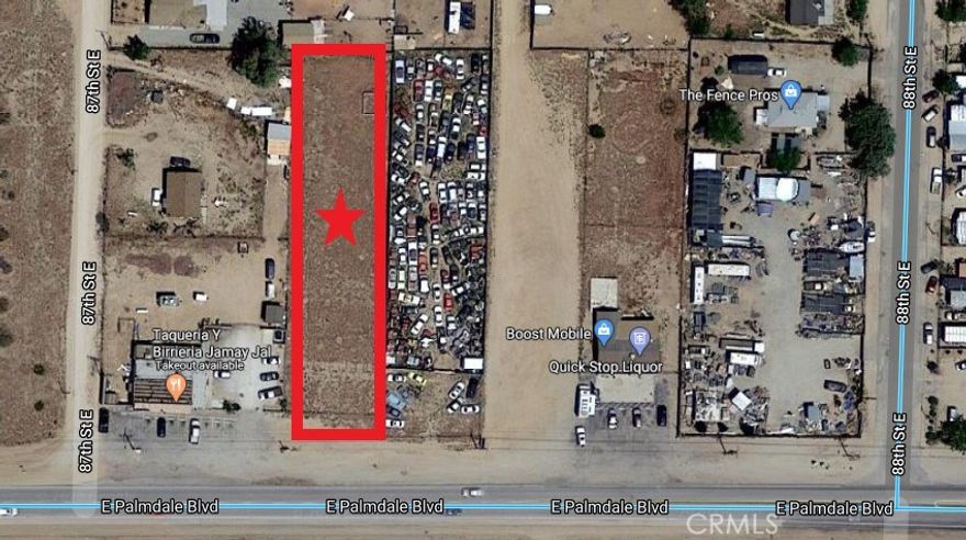 Land. Adjacent ot restaurant. Buyer to independently verify zoning and use.