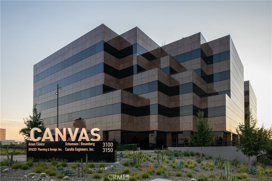 Suites ranging from 1,968 SF-22,918 SF available. Including an available 465 SF retail hair salon studio.

Canvas, Costa Mesa offers a new office concept inspired by the vibrant local arts community at the coveted heart of Costa Mesa.  The project provides suites that meet the tastes of a wide range of employees and guests.  Gather in an office and conference center with outdoor access, play in an outdoor lounge, courtyard, or the onsite BLK Dot Coffee, and be inspired by local artwork while showcasing your business with signage throughout the campus.  Among the additional features the project will provide is an abundance of parking found at the covered garage adjacent to the property, an on-site fitness center, car detail service, food trucks, and a farmer’s market.  Centrally located in Costa Mesa's Sobeca neighborhood, CANVAS is walking distance to dozens of restaurants, retailers, art and music venues including The Camp and The Lab, the Anti-Mall featuring indoor/outdoor hangouts and entertainment, which are a 10 minute walk to Canvas.  Employees can help themselves to a myriad of dining options with local breweries like Salty Bear, Green Cheek Gunwhale Ales, and Bootleggers Brewery within an 10-minute walk and Fireside Tavern directly across Bristol Street.  Additionally, South Coast Plaza is two minutes north of the property, providing shoppers a global shopping destination.  For guests and employees needing to travel, the John Wayne Airport is less than three miles to the east and the campus is directly off of the 405 freeway.