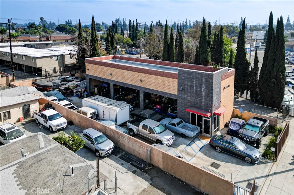 Prime Auto Body/Industrial Space built 2022 – 8110 Eastern Ave, Bell Gardens, CA 90201.  Exceptional opportunity to own a spacious industrial commercial property in a high-traffic location! This 3,000 SF building sits on a 7,450 SF lot and is fully equipped for auto body and paint use, including an installed clarifier, room for a spray booth, and space for lifts. The property boasts approximately 30-foot ceilings, large bay doors, and wide streets, making it ideal for vehicle maneuverability.  Additional features include: Zoned C-M (commercial/manufacturing), gated lot with ample storage and parking, long driveway, rear parking/storage with alley access, Eastern Ave street frontage for maximum visibility, designed office space with restroom, convenient freeway access for business efficiency.  This is a rare find in Bell Gardens and surrounding areas, perfect for automotive professionals or industrial businesses needing space, security and accessibility.