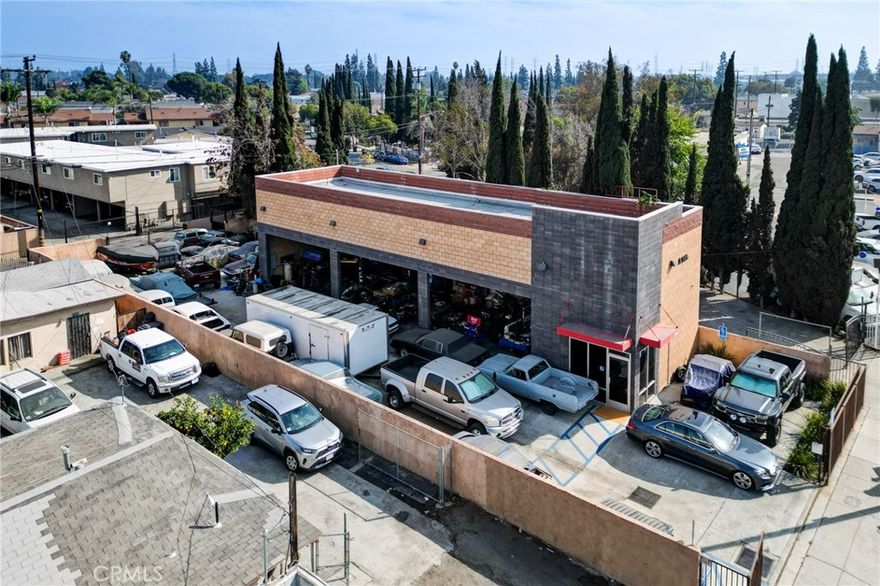 Prime Auto Body/Industrial Space built 2022 – 8110 Eastern Ave, Bell Gardens, CA 90201.  Exceptional opportunity to own a spacious industrial commercial property in a high-traffic location! This 3,000 SF building sits on a 7,450 SF lot and is fully equipped for auto body and paint use, including an installed clarifier, room for a spray booth, and space for lifts. The property boasts approximately 30-foot ceilings, large bay doors, and wide streets, making it ideal for vehicle maneuverability.  Additional features include: Zoned C-M (commercial/manufacturing), gated lot with ample storage and parking, long driveway, rear parking/storage with alley access, Eastern Ave street frontage for maximum visibility, designed office space with restroom, convenient freeway access for business efficiency.  This is a rare find in Bell Gardens and surrounding areas, perfect for automotive professionals or industrial businesses needing space, security and accessibility.