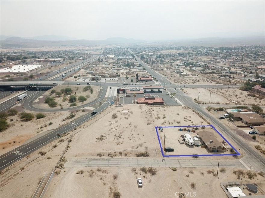 Commercial property for sale. Building size 1,270 sf. Lot 21,450 sf. Utilities (water, gas, sewer & electricity) stubbed to property. Zoned Diverse Use which allows a wide range of uses including multi-family, commercial, office, single family residential, or a combination of these uses. Great location. Freeway inter state 15 visibility. Adjacent to Pizza Hut & Valero Gas Station. A new Shell gas station under construction across from Valero. NOTE: GROUND LEASE IS AVAILABLE. BASE RENT $10,000/MONTH + NET. NOTE: ADJACENT PARCELS (1.065 acres on Sumac Court) IS also available for sale and ground lease. Total 2 parcels = 1.57 acres. NOTE: A major hub on the BNSF Southern Transcon in San Bernardino County where the Needles, Mojave and Cajon subdivisions come together, and the location of Barstow Yard, will be the site of Barstow International Gateway, a $1.5 billion investment described as a “state-of-the-art master-planned integrated rail facility, and the first being developed by a Class I railroad.