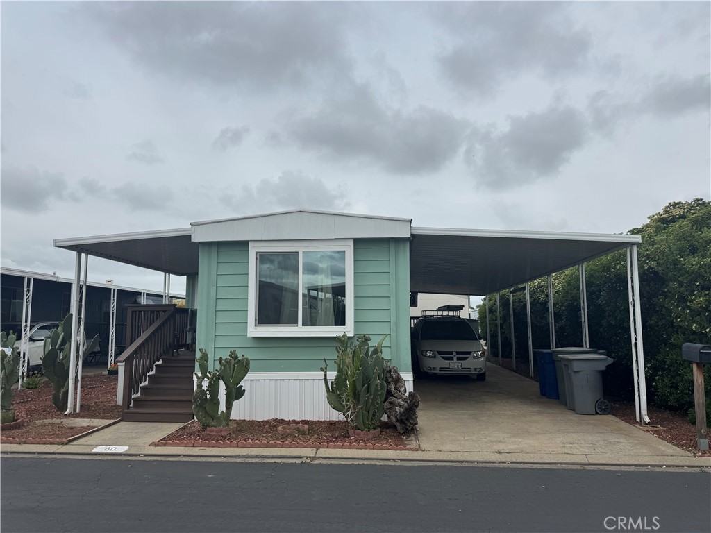 Nicely maintained 2BR x 2Bath Manufactured home in Sierra Portal Mobile Estate Senior Living Community. This home has large, open living space that is great for entertaining. Open kitchen with dining area, refrigerator and dishwasher and a lot of storage space. This home comes with a washer and dryer in it's own little area. Large primary bedroom with its own en suite bathroom with walk in shower. Front bedroom has a built in desk area and has private access to the hall bathroom with a tub/shower combo. Home has been painted on the interior. Nice sized lot with a large storage shed. Quiet neighborhood community. Gated Community offers a clubhouse and pool area, billiards, sauna and dog park. Don't miss out on this nice manufactured home that is ready and waiting for you to move in. Call to schedule your showing today!