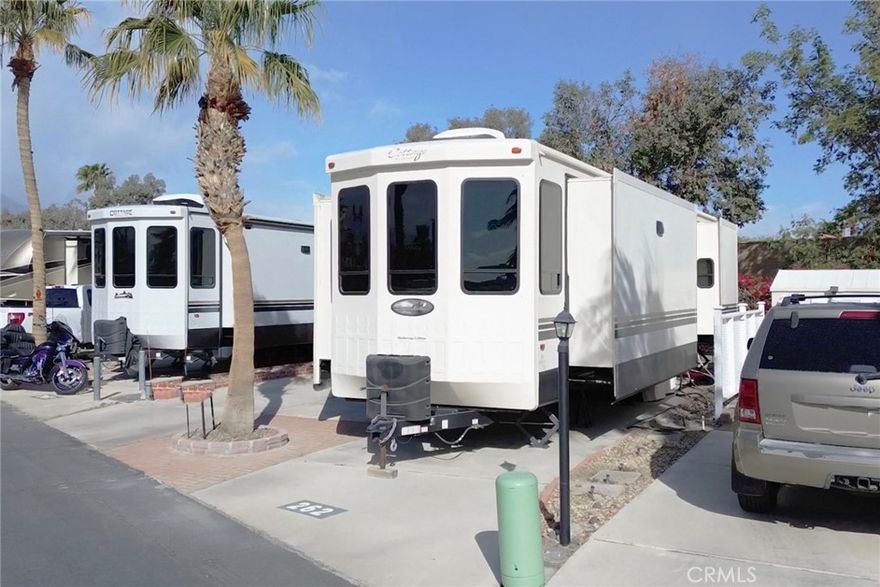 Highly sought after 55+ Seasonal Living "Desert Shadows RV Resort" RV Lot Now Available! You Own Land! This is a LAND ONLY listing, Package also available listed with personal property add on for $117,900! Grant Deed Lot with Water, Cable, Trash, and common area included in HOA! Amazing amenities! 2 large & well-maintained clubhouses plus 3 additional satellite clubhouses, An indoor pool with a large spa and sauna, An olympic-size lap pool, A total of 6 pools, 5 spas and 3 saunas, Sunken, lighted tennis courts, 8 Pickle-ball courts, An indoor shuffleboard pavilion, 16,000-square foot San Jacinto room with floating hardwood dance floor, and a professional stage, plus a large kitchen, A 3,000-square foot “Our Gang” party room and lounge with a giant fireplace and kitchen, A huge party terrace with mountain views, A fully equipped fitness center, A dance studio, Library, Billiards room, Horseshoe pits, Several laundries, restrooms and bath facilities, Card & hobby rooms with Pottery Kiln, A putting green, Organized fitness activities, Daily activities including dances, dinners and entertainment, Wi-Fi and wired broadband Internet access. Close to everything! Package also available listed wiuth personal property add on for $117,900