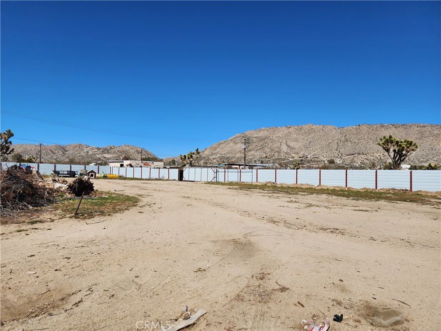 Check Out this Amazing 1.19 Acre of Commercial land Surendar by business in the Center of Yucca valley. close to Highway 29 Palms Highway. Power and water is available at the lot line. Currently zone Commercial. Buyer is to independently verify the accuracy of the information and utilize if needed professional inspectors and vendors needed to vet all aspects of the property. great investment. SELLER VERY MOTIVIDED CALL AGENT