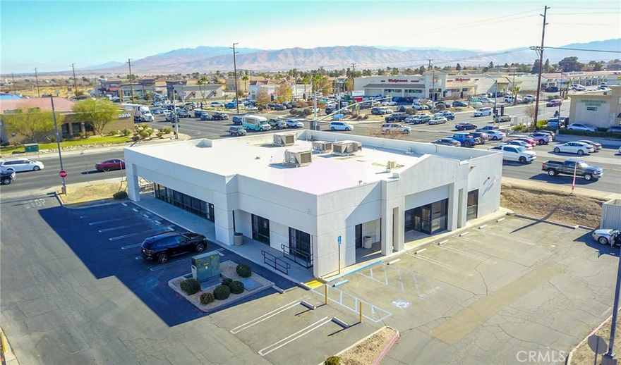 This former retail bank building presents a rare opportunity to own prime real estate positioned in the literal geographical center of the region with daily traffic counts of ± 45,918, this signalized corner offers you the best possible exposure for your business.



This beautiful property is ±6,049 Square Feet located on a ±0.581 Acre Lot as part of a larger neighborhood retail center at the signalized corner of Bear Valley Road and Hesperia Road in Victorville, CA. Bear Valley Road is the main east-west corridor connecting the High Desert cities of Victorville, Hesperia, and Apple Valley.



With convenient access and ample parking this property offers an excellent opportunity for retail, financial services, or other commercial and professional uses. This location is perfect for businesses seeking to establish a strong presence in a high-traffic area of a growing market. This site may be the perfect opportunity to place a bank, credit union, financial services office, mortgage brokerage, legal firm, dental office, urgent care, medical facility, real estate office, jewelry store, bicycle retail shop, motorcycle sales showroom or any other retail/office use you might imagine*.



*Disclaimer: It is the responsibility of all prospective Buyers/Tenants to ensure all aspects of the property and its uses prior to consummating a purchase or lease.