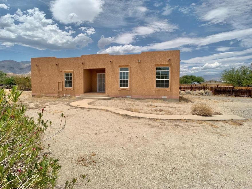 Welcome to this wonderful manufactured home located in the serene and picturesque Borrego Springs! It offers everything you could need and want in the desert. With 3 bedrooms, 2 bathrooms, and a versatile bonus room that can be used as a den, office, or even a 4th bedroom, this property provides plenty of space for you and your loved ones to spread out and enjoy. As you step inside, you'll be greeted by an open floor plan that seamlessly connects the living, dining, and kitchen areas, creating a warm and inviting atmosphere. The spacious rooms throughout the home provide ample space for comfortable living, making it ideal for both a vacation retreat or a full-time residence. The kitchen features a propane fired stove that offers precise cooking capabilities, perfect for preparing delicious meals for family and friends. You'll find plenty of cabinets and counter space, allowing you to store all your kitchen essentials and have ample room for culinary creativity. The convenient island is perfect for meal prep or gathering around with loved ones while enjoying some appetizers and drinks. The master bedroom has a spacious closet that ensures all your belongings have their place. The bathroom has a soaking tub and a shower, providing a soothing space to unwind after a long day. One of the standout features of this property is the great floor plan, which optimizes the use of space and allows for seamless indoor-outdoor living. Speaking of outdoors, the home is situated on a generously sized lot, offering plenty of space for you to create your own personal oasis or even create a small workshop. The property's location is truly unbeatable, as it is conveniently close to the main strip, ensuring easy access to local amenities, restaurants, and entertainment options. If you love outdoor adventures, this location has it all! From hiking trails that lead you through breathtaking landscapes to golf courses that provide a relaxing way to spend your afternoons, this area offers something for everyone.To top it all off, the home boasts new flooring throughout, giving it a fresh and modern feel. With all these incredible features, this manufactured home is a true gem that you wouldn't want to miss.