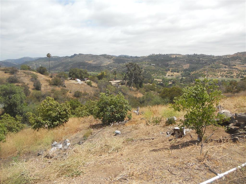 New asphalt road leading to this property in now complete. Located in an area of nice homes in Bonsall this 1.68 acre lot has panorama views. The property has about 50 avocado trees as well some orange, macadamia and fig trees. Property has a water meter and irrigation lines. Power pole is on the property and may need a transformer. Build your dream home with a view and enjoy your mini orchard. Neighborhoods: BONSALL Other Fees: 0