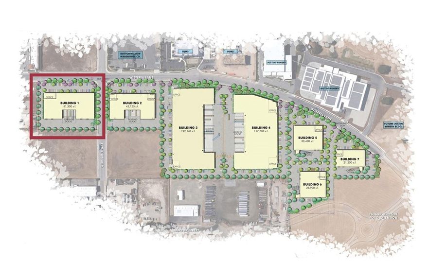 Paso Commons located on the central coast of CA in Paso Robles, with major highway access between San Francisco, Los Angeles and the Central Valley. Available Space From 12,000 to 420,000 SF. Build-To-Suit Opportunities: C3/PM Zoning allows for wide array of uses. Perfect for all warehousing and distribution uses as well as light manufacturing. The Hub for The Wine Industry, Leading Industrial Companies & More. Paso Commons features best-in-class industrial architectural design, soaring ceilings, expansive warehouses, customizable creative offices, and large truck courts featuring dock high and ground level loading. Building features include: Solar rooftop, providing significant energy savings / 28' minimum warehouse clearance / Secure and fenced private yard / ESFR sprinkler system / Insulated warehouse (walls/roof) and Prestigious Corporate Identity. ALSO AVAILABLE FOR LEASE.