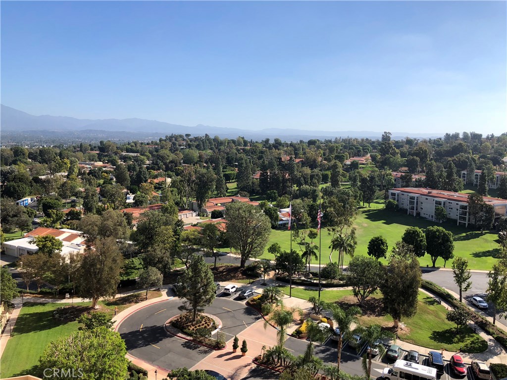 Enjoy High rise living at the Towers in the senior community of Laguna Woods Village. Wow! What a view of the Eastern skyline, Mountains, city lights, hills and more. Enjoy the views from this 13th floor home. This the most popular 2 bedroom floor plan.The large living room has wall to wall, ceiling to floor patio doors and more space that you know what to do with. The kitchenette has coffered ceilings and has been expanded with extra storage & counter space with room to prepare all you need. Custom mirrors and crown molding touches through out the condo. The kitchenette has enough room for a dining table. Down the hall is the guest bedroom with built-ins and a large closet. The windows show off the view. Across the hall is the guest bath with a walk in shower. The master bedroom is large enough for a king sized bed, dresser, chest of drawers and more. With an en suite bath and a large walk in closet. There is even added closets and storage. Included in your monthly assessment is a dinner meal plan, housekeeping, all utilities paid (except phone & internet) cable TV, planed activities and entertainment, an attended lobby/reception desk and more. This is truly resort living. Plus, you enjoy all the wonderful amenities that Laguna Woods Village 55+ Gated Resort Community has to offer. 2 Professional Golf Courses and 9 hole Executive Course, 7 clubs houses, 5 Pools, 2 Fitness Centers, lawn bowling, a state of the art Theater, and more.