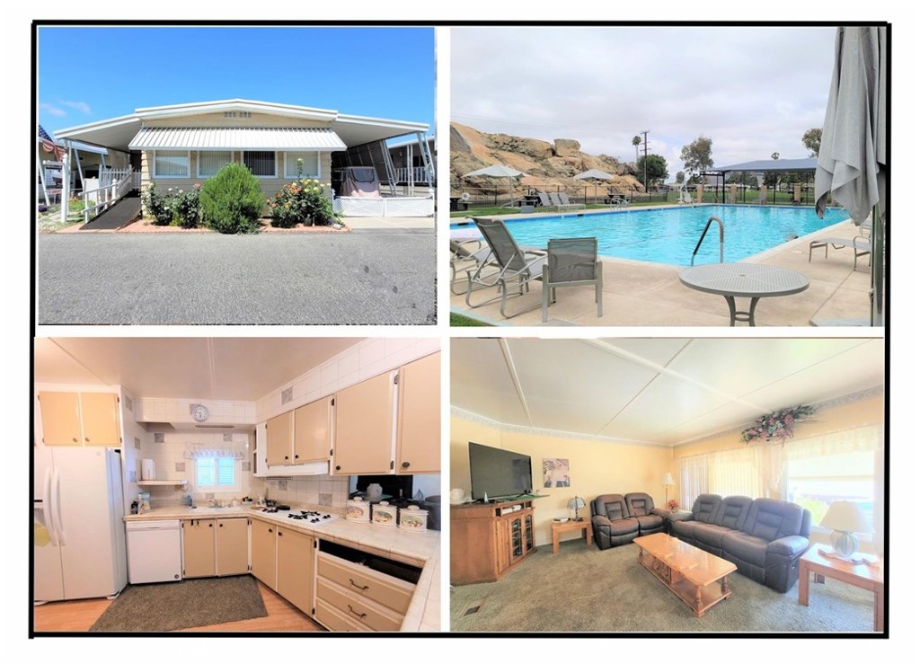 Come see this lovely home in The Lakes at Hemet West. This cottage like retreat boasts 2 bedrooms and 2 baths located in the gated 55+ resort community of The Lakes at Hemet West. Home has an open floorplan and includes appliances. Bedrooms are spacious with neutral colors and flooring while the bathrooms are light and bright. Your chef will appreciate the complete kitchen with lighter cabinetry, large breakfast bar with seating. What a breath of fresh air this home is and a wonderful home for entertaining. There is lots of storage in this beautiful home with a California room. The home's easy-to-maintain hardscape will allow you to spend more time enjoying the sunsets and all this resort community has to offer. This fantastic 55+ community features state of the art amenities including a 9 hole golf course, fun clubhouse, shuffleboard, walking trails, pickle ball, billiards, resort style swimming pool and spa and more! This scenic oasis awaits you.