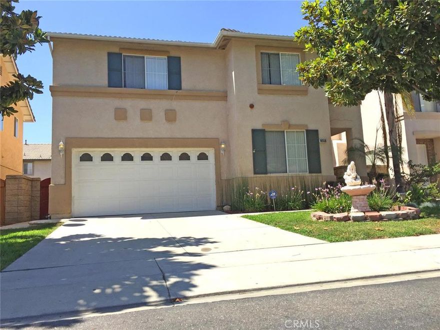 Great home in gated "Carousel" community. 3 bedrooms plus office/den (downstairs) could be used as 4th bedroom. 2 car attached garage directly accesses the kitchen. The dining area leads to great rear yard complete with built in BBQ. Upstairs has 3 bedrooms including a large master with walk-in closet, separate bathtub and shower. Both upstairs bathrooms and laundry have new ceramic tile. Gated association also has common park area with BBQ's. Close to shopping, schools, freeway access and other amenities.