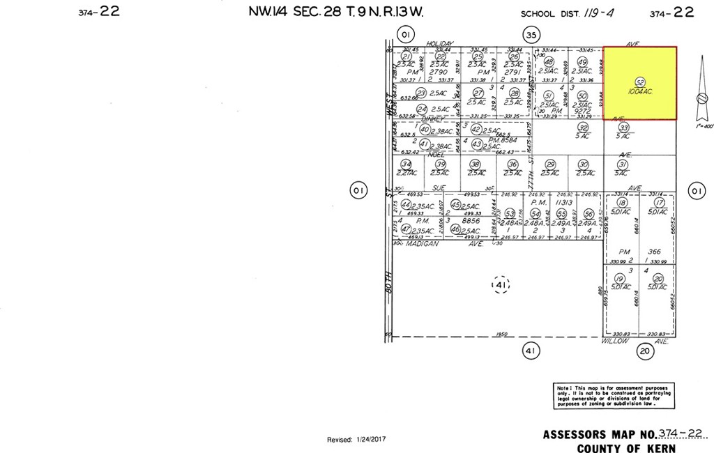 10+/- acres flat land corner of 75 Street West and Holiday Ave. Zoned Agricultural/Residential. South of Rosamond Blvd. and Willow Springs International Raceway. Hwy. 14 is 5 miles to the east. Lots of sun exposure make it ideal for the Solar farming industry. This property could be split into 4 parcels. Build your own dream homes or put manufactured/mobile homes. Several homes already established in the area. Very great opportunity for developments or future investments. The property is to the east of 7720 Holiday Ave, Rosamond CA 93560.
You may use the following GPS coordinates in Google Map to find the property: 34.848362 -118.265386