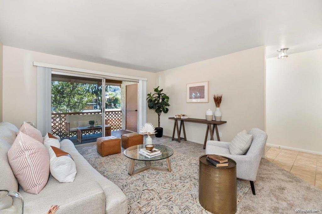 Beautifully upgraded top floor 1 bed, 1 bath air conditioned home in the heart of Mission Valley. Boasting granite countertops, new lighting fixtures and paint throughout, this unit features new natural wood cabinetry, recessed kitchen lighting, stainless steel sink, linen closet and oversized storage closet. En-suite bedroom & large bath is great for spa nights at home with large tub, updated vanity and new lighting feature. Resort-style community amenities including multiple pools & spas, tennis courts, fitness center and BBQ areas. Complex is minutes to the trolley, restaurants, shops, theatre and many attractions Mission Valley has to offer! Nearby freeways and central San Diego location make this the perfect home with quick and easy access to the rest of San Diego County.