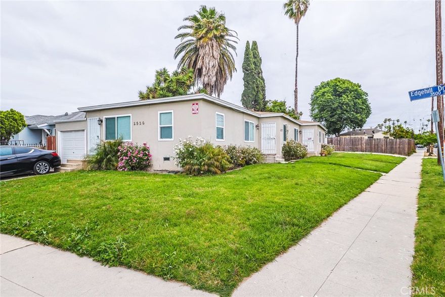 A tremendously rare opportunity to acquire a fully vacant 4 Unit property in a designated Opportunity Zone within the city of Los Angeles at the border of West Adams and Jefferson Park neighborhood. This one-story multifamily property totals 1,842 SF in size with a good mix of 2 bedroom and 2 studio units, all vacant and in rent ready condition for immediate occupancy.  The entire corner lot size is 7,352sf in size, zoned LA-RD2, and comes with one attached garage and a separate detached garage that can be converted into an ADU in the future.  Strong short & long term rental location in Jefferson Park & West Adams near tons of major new developments and the Metro Expo Line.  This one won't last!