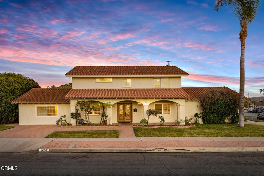 Wow!!! So much room, so much space inside and out! Located on the east end of Camarillo, inside of Ponderosa and N Adolfo, this home is a dream.  This home has 4 bedrooms, 3.5 bathrooms, including a den. Being a large corner lot, this home has two drive ways and RV/boat parking. Inside, there is new vinyl flooring and fresh paint, modern lighting and a custom kitchen. Wash the dishes with and exquisite view of the pool and waterfall. Entertain with a fire pit, barbeque and covered patio for dining.  Enjoy a large living room with fireplace and French doors, as well as a dining room, office and a den. Up stairs there is a master suite and two bedrooms with great scenic views from every window.