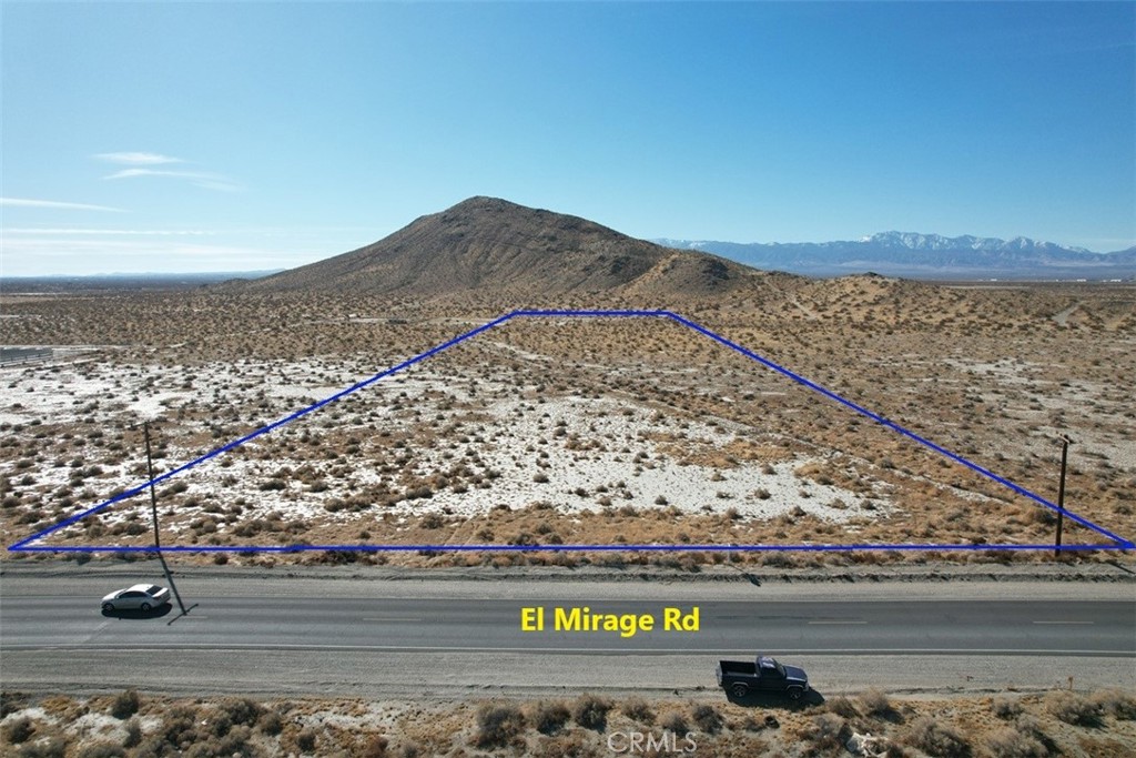 Motivated seller! 40k reduction! Priced to sell, Motivated seller will carry for 1-3 years with 25% down, Right off El Mirage Rd! 9.84 acres zoned NEC, meaning you can use if for residential, industrial, commercial. Electricity is accessible on street of paved El Mirage. Lots of growth in the local area with prices going up frequently. Seller financing available! Please submit your best offer and get started on your dream project or home. El Mirage offers a peaceful escape into pristine desert landscapes, a vast playground for outdoor enthusiasts, ideal for those seeking tranquility and a slower pace of life. APN 0457-131-58-0000, google maps coordinates for signage on property are: 34.602111, -117.646278, make your offer before it’s gone, lines demarcating boundaries are approximate, not surveyed, buyer and buyer’s agent to verify utilities, buildability, zoning, land usage & exact boundary lines, with the we look forward to working for you.