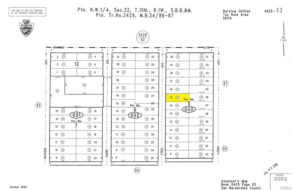 Seize the opportunity to own this expansive vacant lot in Barstow! Located in a growing area with easy access to major roads, this flat, buildable parcel is perfect for residential or commercial development. Whether you’re looking to build your dream home or invest in the future, this property offers endless possibilities. Enjoy the peaceful surroundings while being just minutes away from shopping, dining, and all the amenities Barstow has to offer. Don’t miss out on this prime piece of land—make it yours today and unlock its full potential!