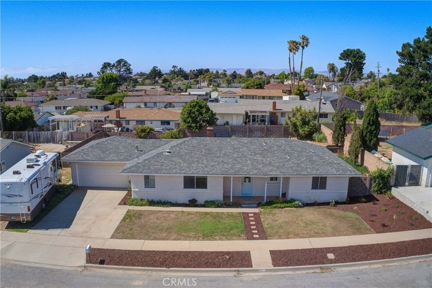 This darling, single level 4/2 1950's home in Orcutt is one that you won't want to miss! In a well established, nice neighborhood you will love the curb appeal with wood bark, flowers and pavers that lead to the charming home. It sits on a large lot with over 1,700 square feet of house space to work with. Upon entering, you'll notice the sizeable family room, gas fireplace and nice wood floors. The bonus room can serve as an additional living area, or a workout room. The quaint kitchen has a new dishwasher, tile floors and a cute breakfast bar, perfect for all of your coffee needs! The master bedroom has its own bathroom that conveniently opens up to the hallway and there is a Jack & Jill bathroom between two of the guest bedrooms. New wood floors were installed in the bedrooms and hallway as well as a new roof in 2018. Outside you'll find a covered patio and a large fully fenced backyard that is perfect for entertaining, a great space for your pets, or a fun playground for kids! It's a blank slate and ready to make your own. There is plenty of room for storage in the 2-car garage, and don’t forget RV or trailer parking on the side of the house. This home is in a great location, has tons of potential and it wouldn’t take much to turn this home back to its former glory! Schedule your private showing and come see it today!