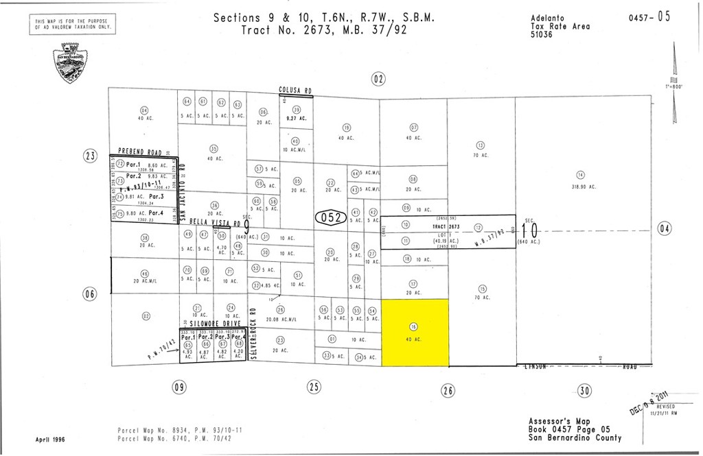 40 acres in El Mirage located on Linson Road. Several parcels in the area for sale. El Mirage is home to the El Mirage Dry Lake bed and several campgrounds for recreating and OHV trails.
