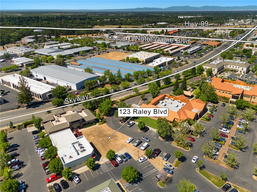 A prime building pad is available at the well-established Raley Blvd Medical Plaza in Southeast Chico, conveniently located just off Skyway, east of HWY 99, amidst ongoing development. Site improvements such as utilities, landscaped areas, storm drains, curb & gutters, and an asphalt parking lot with both shared and reserved spaces are completed, minimizing development risks. The Seller can also include architectural plans for a 3,985 SF office building. The plaza is strategically positioned near prominent facilities including the new Enloe Cancer Center, Orthopedic Associates, Skyway Medical and Surgery Center, and Adventist Health Physical Therapy, among others. Suitable for administrative, financial, business, professional, medical, and public office uses, the area is poised for growth. The development of this pad represents the final piece of the thriving Raley Blvd Medical Plaza.
