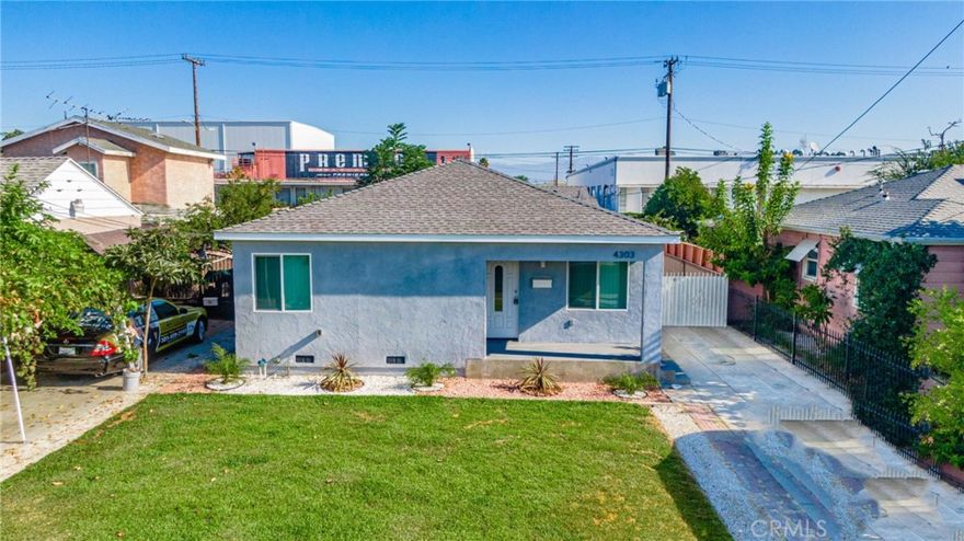 Great Investment Property In The City of Maywood. Front house 3BDR / 2BATH fully remodeled in 2021, including brand new electrical wiring & panels, roof, stucco, kitchen, bathroom, flooring, drywall, copper plumbing, ABS sewer lines, tankless water heater, laundry hookups and solar panels.  2 Brand New ADU's constructed in 2021 which consist of a 1BDR / 1BATH unit and 2BDR / 2BATH unit. Fully permitted. All units vacant.  Market Rents of $77,820, NOI of $54,942.  PF GRM of 11.5X and 6.14% Cap Rate.

With Brand new Solar Panels installed in  2021 producing an estimated average of between 40­50 kWh/day, based on these estimates. Numbers will vary based on usage and time of year. Daytime:1BDR = 200 kWH/month'2BDR = 300 kWH/month3BDR = 400 kWH/month Total Consumption = 900 kWH/month

Total Production = 1,500 kWH/month Total Profit = 1,500 kWH ­ 900 kWH * $0.25 = $150 profitNighttime1BDR =200kWH/month2BDR=300kWH/month3BDR = 400 kWH/monthTotal Usage = 900 kWH/monthTotal Charge = 900 kWH * $0.38 = $342 charge

Net Electricity Charge

$342 charge ­ $150 profit = $192/month on average.