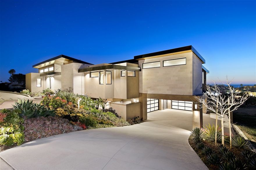 Spectacular resort-like custom ocean view home on one of Solana Beach's premier streets. First time on market new construction w/ocean views from all main rooms, walls of glass opening to entertaining decks, resort pool w/Baja shelf, swim up bar, jacuzzi, firepit, outdoor kitchen & guest house. Immerse yourself in the finest of materials. Magnificent chef's kitchen plus prep kitchen. Breathtaking master suite on main level. Extensive Smart Home with solar. Walk to beaches, DM Track & Cedros Design Distrt. Neighborhoods: Solana Beach Equipment:  Dryer,Fire Sprinklers,Pool/Spa/Equipment Other Fees: 0 Sewer:  Sewer Connected Topography: GSL Guest House Est. SQFT: 640