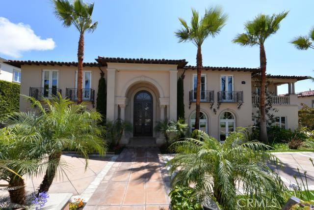 No expense spared on this magnificent, PANORAMIC OCEAN VIEW Mediterranean Mansion with extreme attention to detail. This property features eight (8) bedrooms, eight and a half (8.5) baths, an elegant office, formal living room, formal dining room, kitchen family room combination (great room), pool table room with wet bar and temperature control wine cellar, extremely private spectacularly decorated MAN CAVE with wet bar (approximately 300 square feet not included in assessors square footage), large master suite with huge closet and a his and hers master bath with a steam shower, dry sauna and a spa tub that opens to a private balcony. One bedroom being used as exercise room. Pool and spa and a large grassy yard.