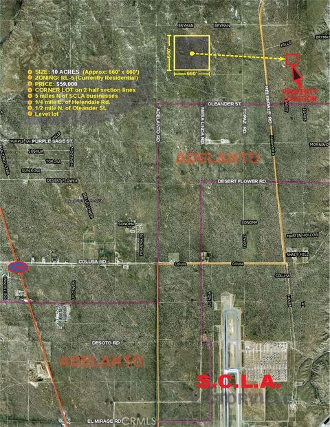 Photo of 0 Helendale Rd. & Hills Rd., Adelanto, CA 92301 (MLS # TR25034274)