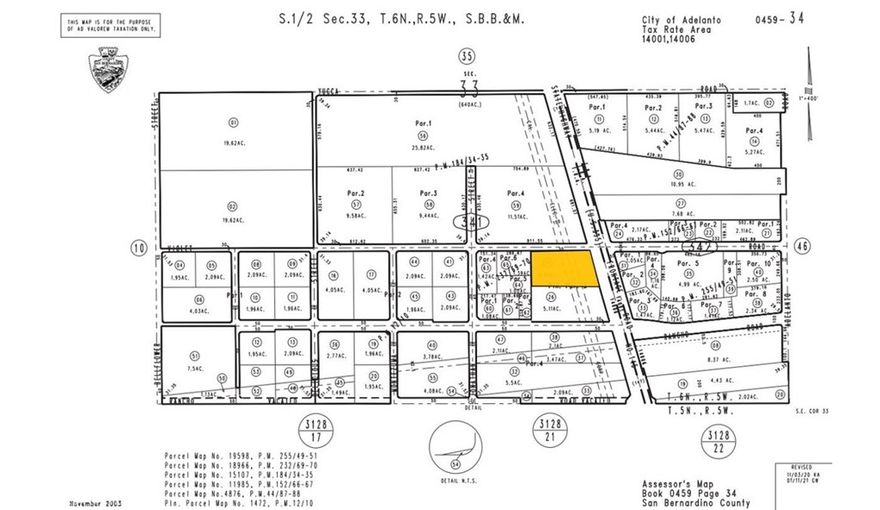 ±4.4 acres of industrial land for sale on Highway 395 at the corner of Violet in Adelanto; APN: 0459-341-24. Zone Manufacturing/Industrial (M/I) this property permits a variety of heavy industrial uses including, , including warehousing, truck parking, outdoor storage, and cannabis cultivation and is within the City’s approved dispensary zone. Water, sewer, and power are available at site. This location is also within a Qualified Opportunity Zone and eligible for preferential tax benefit and has more than 300 feet of frontage on Highway 395 with DOT daily traffic counts of 21,500. Neighboring businesses include XPO Logistics, YRC Freight, R&S Beverage Distribution (Anheuser-Busch), and Gypsum Resource Materials. This location is in proximity to support the Southern California Logistics Airport, whose tenant roster includes Amazon, Boeing, GE Aviation, Kuerig Dr. Pepper, M&M/Mars, Newell Rubbermaid, and more. Immediate access to Highway 395, 8 miles to Interstate 15, and 70 miles to the Ports of Los Angeles. This site is also 25 miles from BNSF’s future Barstow International Gateway (BIG), a state-of-the-art intermodal facility spanning 4,500-acres designed to revolutionize international logistics and distribution regionally and domestically. Buyer to verify all information contained herein. Agent and their representatives are not responsible for the accuracy of these claims.