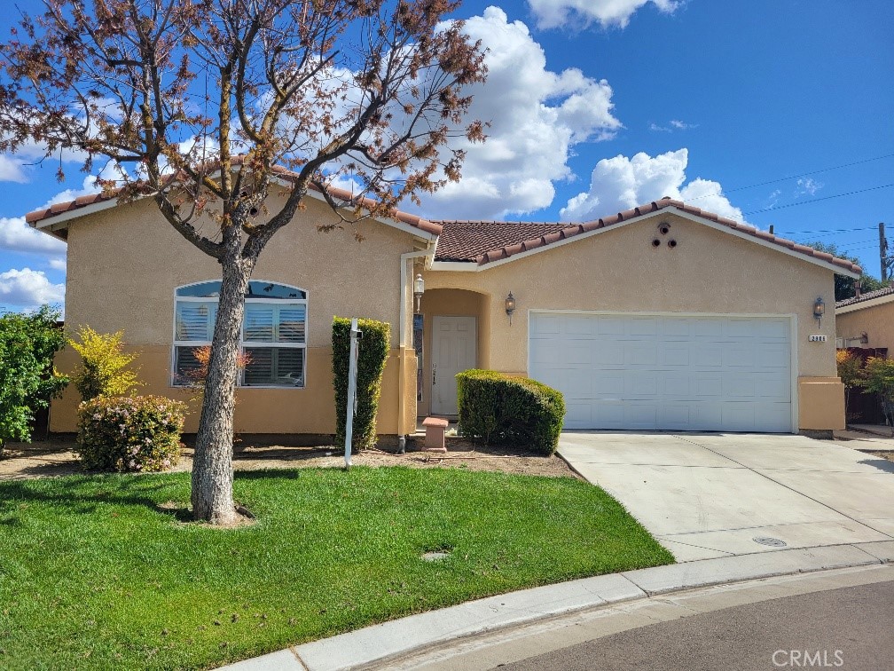 The seller shall offer $10K seller concession towards the buyer's closing cost or buying down the interest rate. Single-story home located in a gated community for 55+ age, built in 2004, 3 bedrooms, 2 bathrooms, 2-car garage. The house features a spacious kitchen with a granite countertop, a dining and living room combo, a fireplace in the living room, and central heat & air conditioning. It has 2 clubhouses with swimming pools/spa and a place to entertain guests.