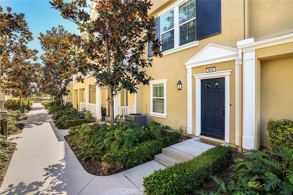 Incredible opportunity! Modern & highly upgraded townhome at an amazing value! Welcome to 614 Silk Tree in the upscale community of Columbus Grove, with freshly painted exteriors & interior. This 3-bedroom, 3.5 bath design offers smart living spaces with stylishly appointed interiors, such as the beautiful high end new laminate floors, tile and upgraded baseboards. First floor has its own bedroom suite, indoor laundry room, and direct access to the two-car garage with epoxy flooring and plenty of room for storage. Upstairs, the main level boasts an open floorplan, with chef-inspired gourmet kitchen flowing seamlessly to the dining & living room. Entertaining is a breeze with the spacious balcony & convenient guest powder bath on the main level. Top level features a luxurious master suite with separate closets and upgraded bathroom with dual vanities, and the third bedroom with its own bath. Tastefully selected upgrades throughout the home include recessed lighting, new LED lights, plantation shutters, Google Nest Thermostat and Smoke & Gas alarm systems. This is truly one-of-a-kind home that’s been meticulously cared for and maintained by the original owner. Enjoy Columbus Grove’s community parks, resort-style pools, spa, BBQ & much more. Minutes from major retail and entertainment centers such as the District, South Coast Plaza and access to excellent Irvine Unified Schools. Do not miss out on this remarkable opportunity!