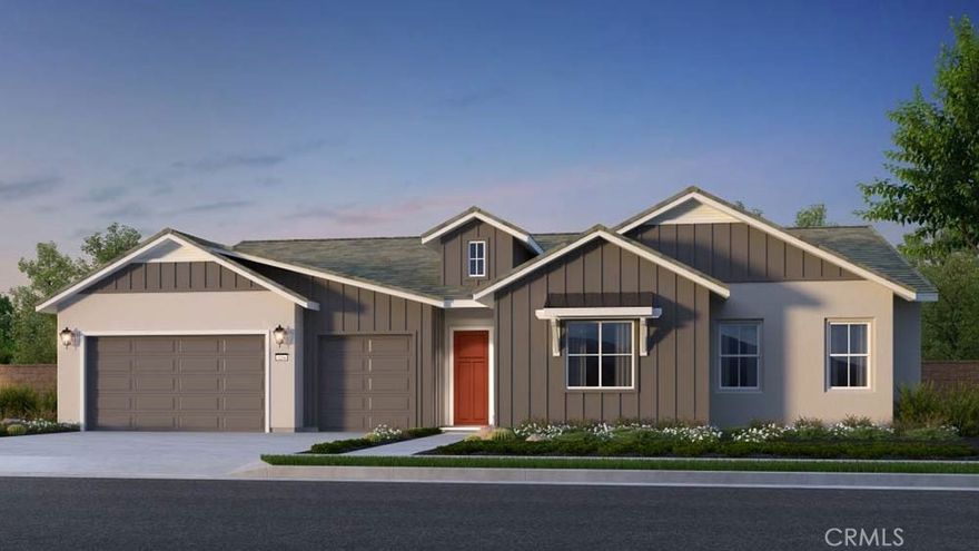 New Construction – October Completion! Built by Taylor Morrison, America's Most Trusted Homebuilder. Welcome to the Iris floor plan at La Colina Estates! This beautiful single-story home greets you with a welcoming front porch and foyer, leading to a great room that opens to the dining room and a spacious gourmet kitchen with a grand center island. Equipped with a walk-in pantry and a home management station, it ensures everything you need is at your fingertips. The covered outdoor living area, connected to the great room, is perfect for entertaining in the gorgeous Southern California weather. The primary suite offers ultimate relaxation with dual vanities, a spacious shower, a separate soaking tub, and a large walk-in closet. Down the hall, you'll find three secondary bedrooms, two and a half bathrooms, and a secondary bedroom with a private bath and walk-in closet. Ideal for growing families and hosting guests, the Iris plan also features a centrally located laundry room and a three-car garage with ample storage. This home boasts amazing amenities, including a chef-inspired kitchen, upscale countertops, designer fixtures, air filtration, and more. Design upgrades include: upgraded lighting throughout, matte black, upgraded bath fixtures and hardware, GE Monogram built-in side by side refrigerator. Photos are for representative purposes only. MLS#IG24222606