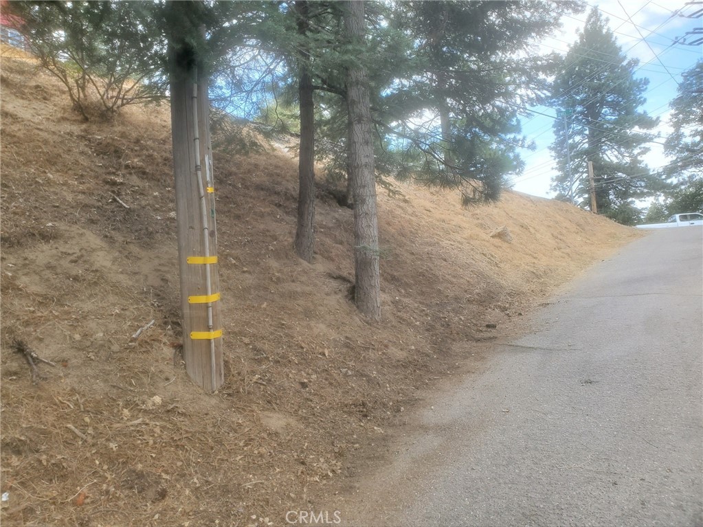 Serene woodsy setting with big beautiful pine, oak, cedar and fir trees all around. This large property is made up of a total of 5 combined lots. Over 1/4 Acre total (approx. 11,628 SQ FT) of land with approx. 245 FT of street frontage on both Arosa Drive and Jewel Drive, which allows for multiple building options and maximum privacy! No direct neighbors to the left or right, making this ideal for a private mountain retreat or your new full time residence. Utilities are conveniently located at or near the street. Access to popular Lake Gregory is less than 1/2 mile away and downtown Crestline shops, dining and entertainment are nearby as well.