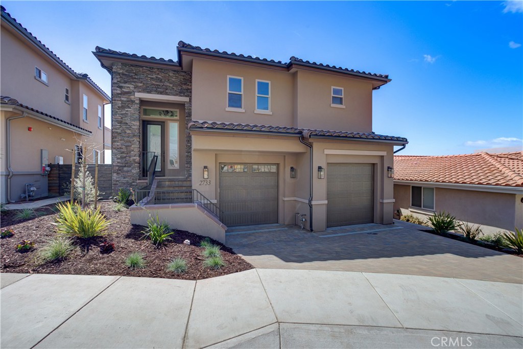 Builder Special! Welcome to your Move-in-Ready Ocean view home, where luxury meets breathtaking scenery. This exquisite property offers three spacious bedrooms and 2.5 meticulously designed bathrooms. Nestled in a gated community behind Spyglass Ridge. This home provides an open-concept floor plan that seamlessly blends indoor and outdoor living. As you enter, you're greeted by a light-filled foyer leading to a modern kitchen, equipped with high-end stainless-steel appliances, sleek countertops, and ample storage. The adjoining living area boasts a cozy fireplace, perfect for those cooler coastal evenings, and large windows that frame stunning ocean views. The dining area has a picture window overlooking the Ocean. The Living room opens out to a generous deck, ideal for al fresco dining and entertaining, where you can enjoy serene spectacular sunsets. The master suite is a true retreat, featuring a private balcony with panoramic ocean views, a spacious walk-in closet, and an en-suite bathroom with a separate walk-in shower. Two additional bedrooms are located downstairs with a Flex space which provides plenty of space for family, guests, or a home office. This home is thoughtfully designed with comfort and style in mind. Included is a two-car garage, providing convenience and security, as well as beautifully landscaped grounds that enhance the natural beauty of the coastal setting. With its prime location, you’re just minutes away from sandy beaches, vibrant local dining, and recreational activities. Barcelona Point is more than just a place to live; it’s a lifestyle. Embrace the tranquil and luxurious coastal living experience. Don't miss the chance to make this slice of paradise your own and create a lifetime of cherished memories.