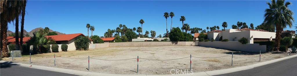 Vacant LARGE lot in cul-de-sac of highly desired gated-community La Quinta Country Club Golf Estates. Perfect for an investor looking to build and sell for a profit, or for your personal dream home. The 1/4 acre flat lot is in a prime location of this GORGEOUS community, boasting million dollar properties with quick access to the golf course, formerly home of the Bob Hope Classic. The nearby beautiful mountains overlook this diamond of a lot, giving you a majestic view to enjoy everyday, from the comfort of your home. Purchase one of the few lots left in La Quinta Country Club in one of the most beautiful communities and cities in the Palm Desert. Street number is approximate and has not been assigned.
