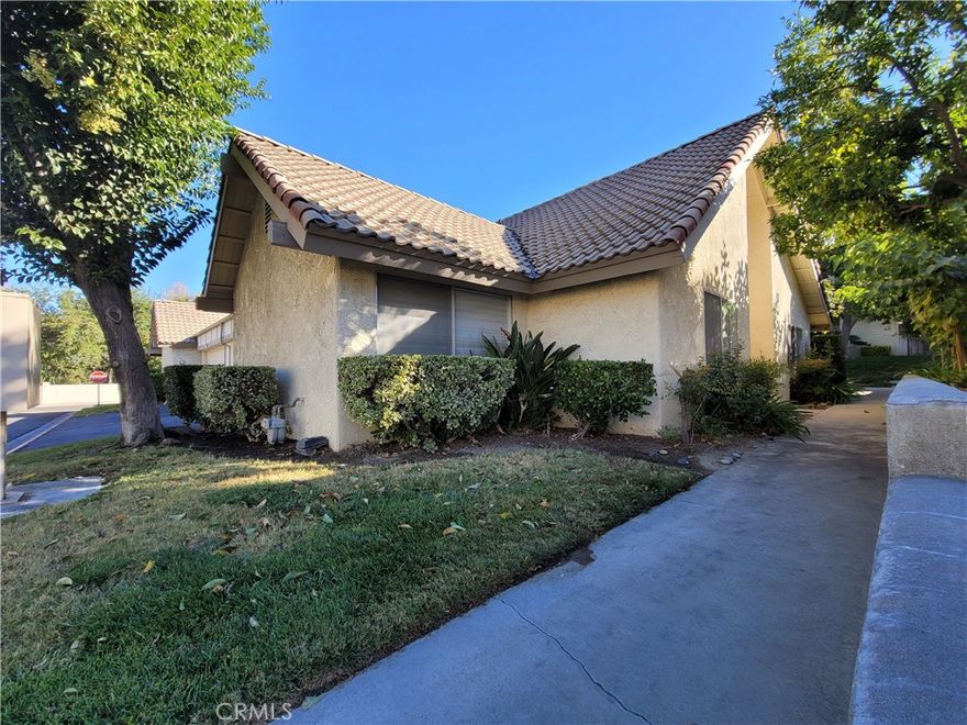 Single-Story 2-Bedroom Condo in Loma Linda! Located in the lovely Benton Way Estate community with access to the HOA Clubhouse and Pool. There is a spacious Living Room with a Fireplace, a Family Room, and New Carpet throughout. The Kitchen features New Quartz Countertops, New Cabinets and Stove/Oven (gas), and a Microwave, Dishwasher, and Garbage Disposal. Private Fenced Patio area, Washer/Dryer Hookups (garage), and Central AC/Heat. An additional Flat Rate of $75 Covers Water, Trash, and Sewer. HOA Dues are Included in the Rent! Will Consider 1 Small Pet.