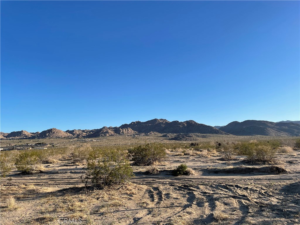 Scenic 1.25 acre parcel in the highly desirable Joshua Tree area. Just minutes from the main entrance to the Joshua Tree Nation Park and the Village, which offers many restaurants and shopping opportunities. Create your private desert hideaway surrounded by amazing views, dark starry skies and breathtaking sunsets.