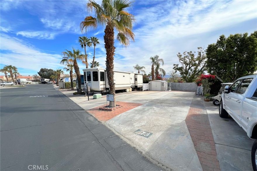 Highly sought after 55+ Seasonal Living "Desert Shadows RV Resort" RV Lot Now Available! You Own Land! Grant Deed Lot with Water, Cable, Trash, and common area included in HOA! Amazing amenities! 2 large & well-maintained clubhouses plus 3 additional satellite clubhouses, An indoor pool with a large spa and sauna, An olympic-size lap pool, A total of 6 pools, 5 spas and 3 saunas, Sunken, lighted tennis courts, 8 Pickle-ball courts, An indoor shuffleboard pavilion, 16,000-square foot San Jacinto room with floating hardwood dance floor, and a professional stage, plus a large kitchen, A 3,000-square foot “Our Gang” party room and lounge with a giant fireplace and kitchen, A huge party terrace with mountain views, A fully equipped fitness center, A dance studio, Library, Billiards room, Horseshoe pits, Several laundries, restrooms and bath facilities, Card & hobby rooms with Pottery Kiln, A putting green, Organized fitness activities, Daily activities including dances, dinners and entertainment, Wi-Fi and wired broadband Internet access. Close to everything!